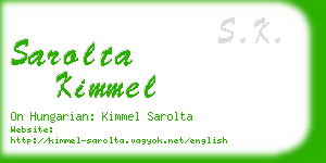 sarolta kimmel business card